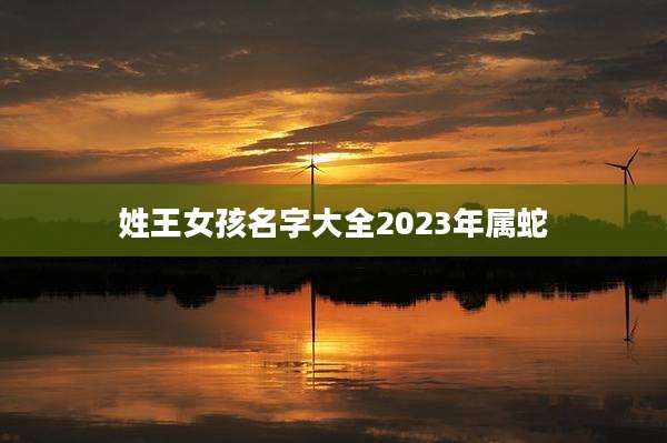 姓王女孩名字大全2023年属蛇