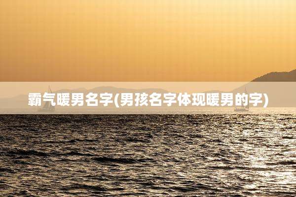霸气暖男名字(男孩名字体现暖男的字)