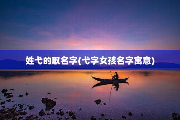 姓弋的取名字(弋字女孩名字寓意)