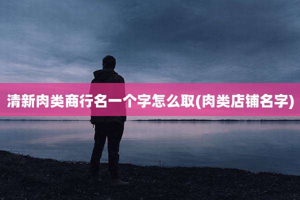 清新肉类商行名一个字怎么取(肉类店铺名字)