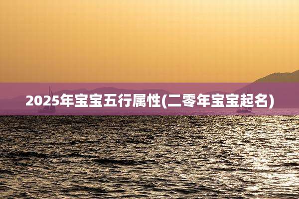 2025年宝宝五行属性(二零年宝宝起名)