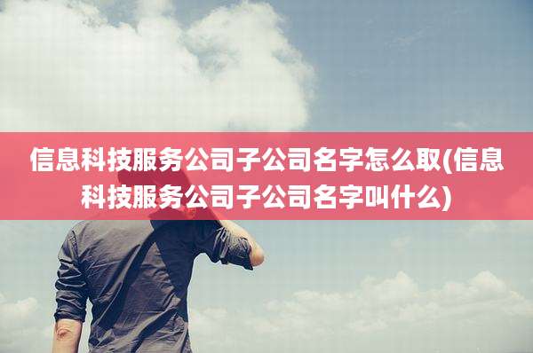 信息科技服务公司子公司名字怎么取(信息科技服务公司子公司名字叫什么)