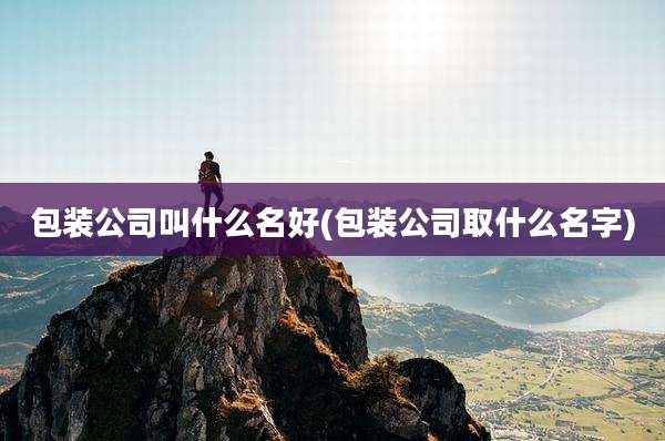 包装公司叫什么名好(包装公司取什么名字)