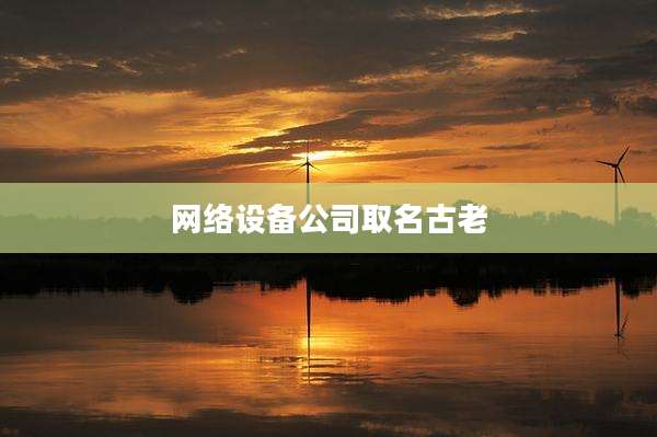 网络设备公司取名古老