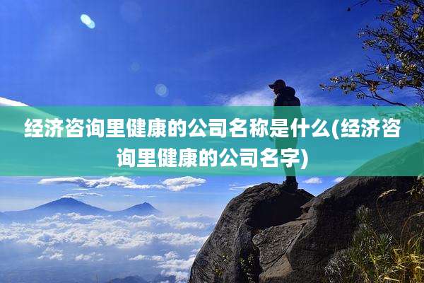 经济咨询里健康的公司名称是什么(经济咨询里健康的公司名字)