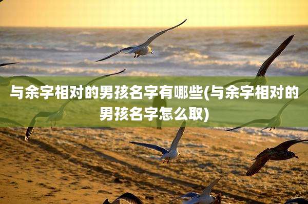 与余字相对的男孩名字有哪些(与余字相对的男孩名字怎么取)