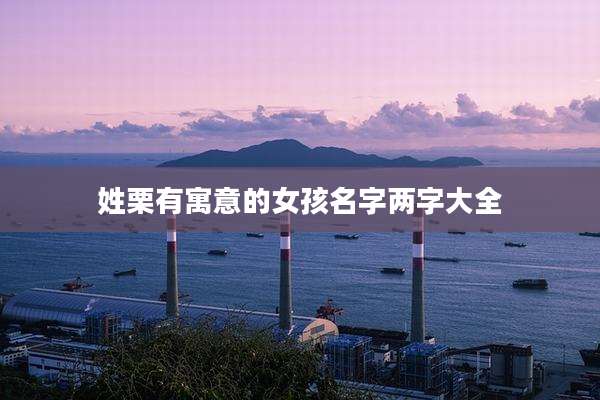 姓栗有寓意的女孩名字两字大全