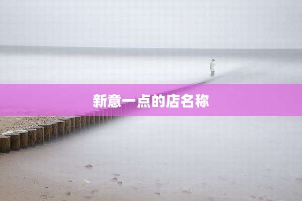 新意一点的店名称