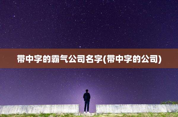 带中字的霸气公司名字(带中字的公司)