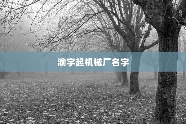 渝字起机械厂名字