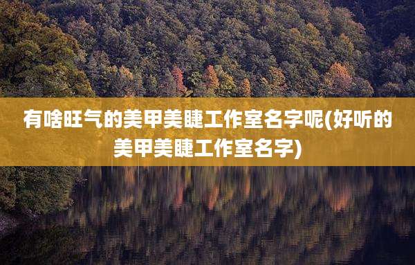 有啥旺气的美甲美睫工作室名字呢(好听的美甲美睫工作室名字)
