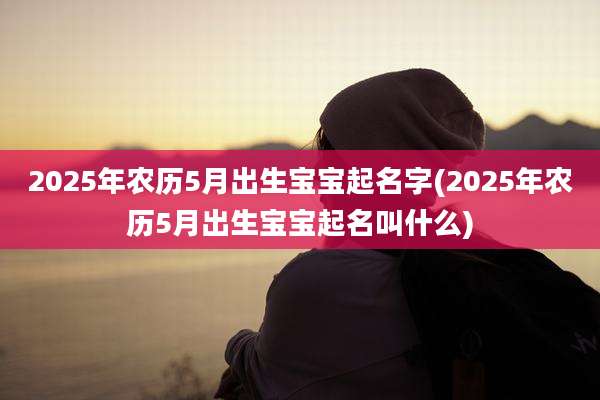 2025年农历5月出生宝宝起名字(2025年农历5月出生宝宝起名叫什么)