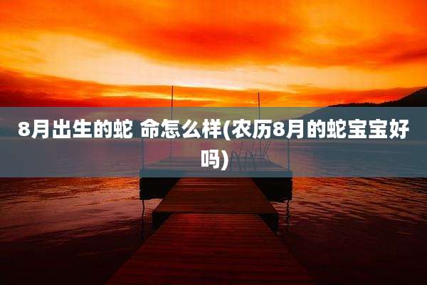 8月出生的蛇 命怎么样(农历8月的蛇宝宝好吗)