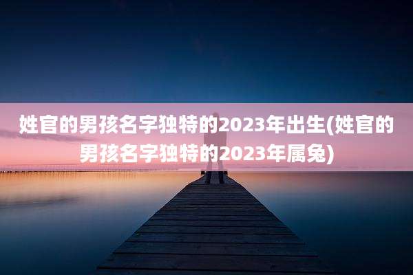 姓官的男孩名字独特的2023年出生(姓官的男孩名字独特的2023年属兔)
