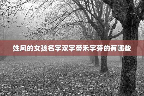姓风的女孩名字双字带禾字旁的有哪些