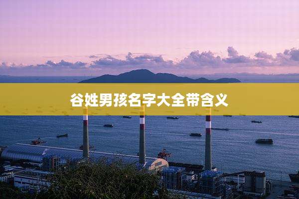 谷姓男孩名字大全带含义