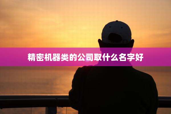 精密机器类的公司取什么名字好