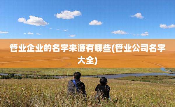 管业企业的名字来源有哪些(管业公司名字大全)