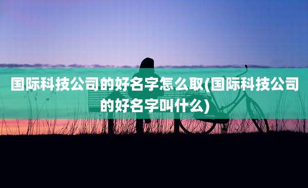 国际科技公司的好名字怎么取(国际科技公司的好名字叫什么)