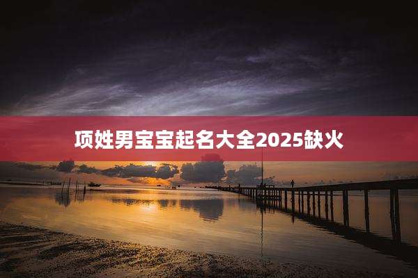 项姓男宝宝起名大全2025缺火