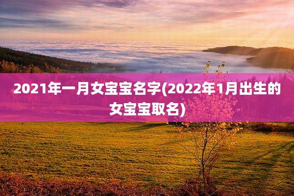 2021年一月女宝宝名字(2022年1月出生的女宝宝取名)