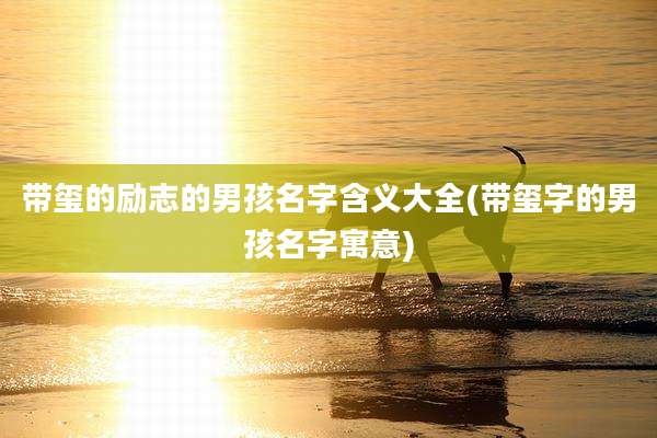 带玺的励志的男孩名字含义大全(带玺字的男孩名字寓意)