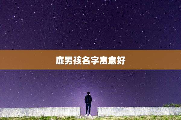 廉男孩名字寓意好