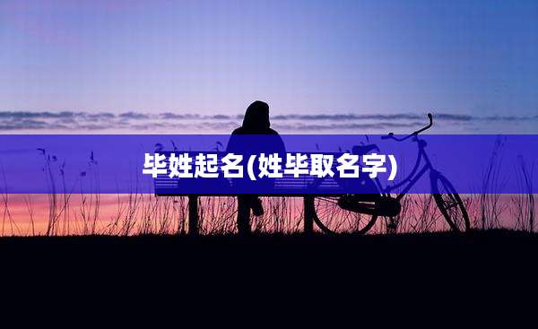 毕姓起名(姓毕取名字)