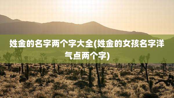 姓金的名字两个字大全(姓金的女孩名字洋气点两个字)