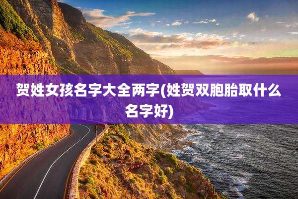 贺姓女孩名字大全两字(姓贺双胞胎取什么名字好)