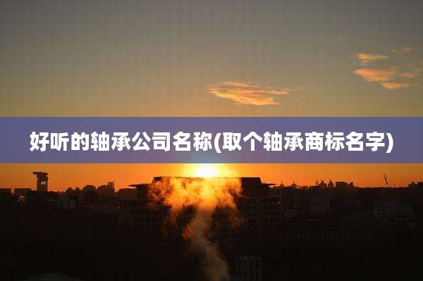 好听的轴承公司名称(取个轴承商标名字)