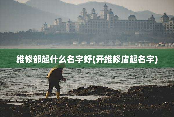 维修部起什么名字好(开维修店起名字)