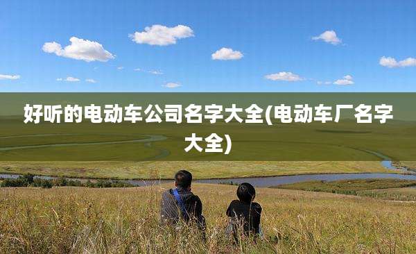好听的电动车公司名字大全(电动车厂名字大全)