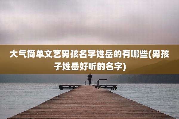 大气简单文艺男孩名字姓岳的有哪些(男孩子姓岳好听的名字)