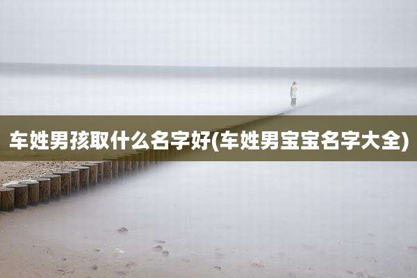 车姓男孩取什么名字好(车姓男宝宝名字大全)