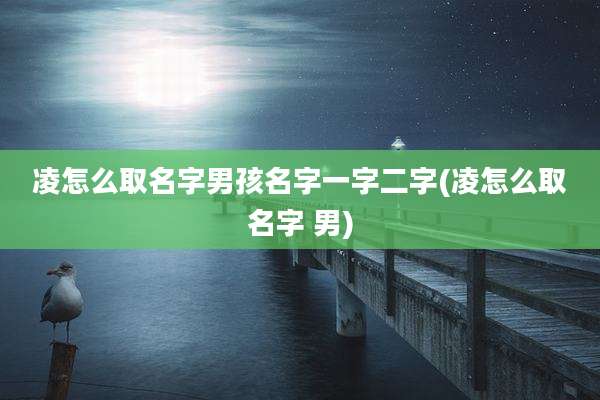 凌怎么取名字男孩名字一字二字(凌怎么取名字 男)
