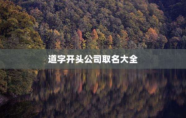 道字开头公司取名大全