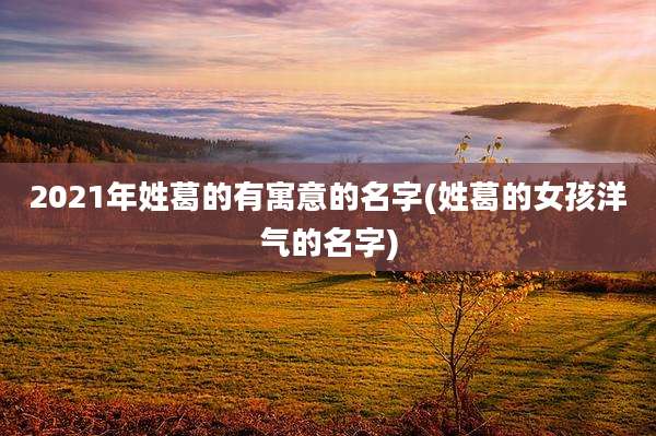 2021年姓葛的有寓意的名字(姓葛的女孩洋气的名字)