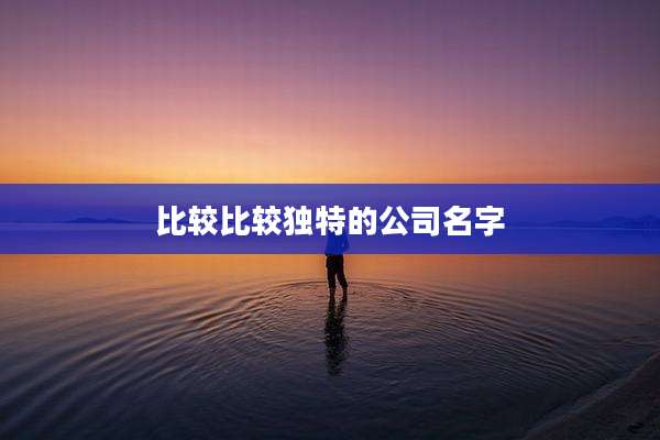 比较比较独特的公司名字