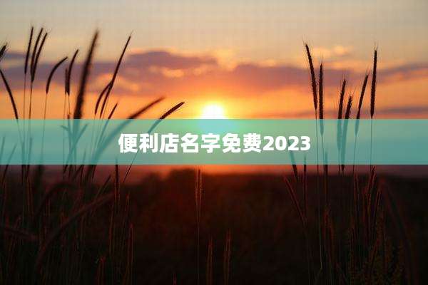 便利店名字免费2023