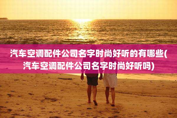 汽车空调配件公司名字时尚好听的有哪些(汽车空调配件公司名字时尚好听吗)