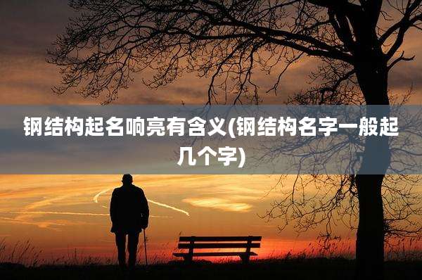 钢结构起名响亮有含义(钢结构名字一般起几个字)