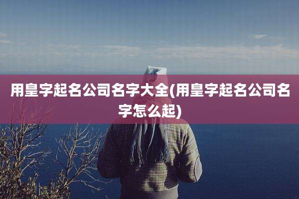 用皇字起名公司名字大全(用皇字起名公司名字怎么起)