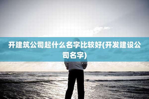 开建筑公司起什么名字比较好(开发建设公司名字)