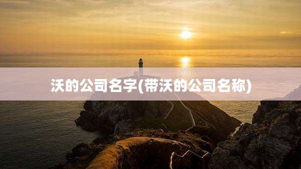 沃的公司名字(带沃的公司名称)