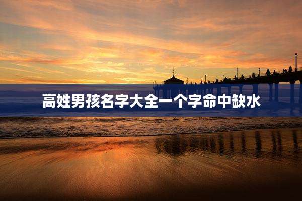 高姓男孩名字大全一个字命中缺水