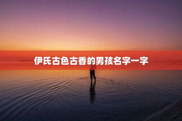 伊氏古色古香的男孩名字一字