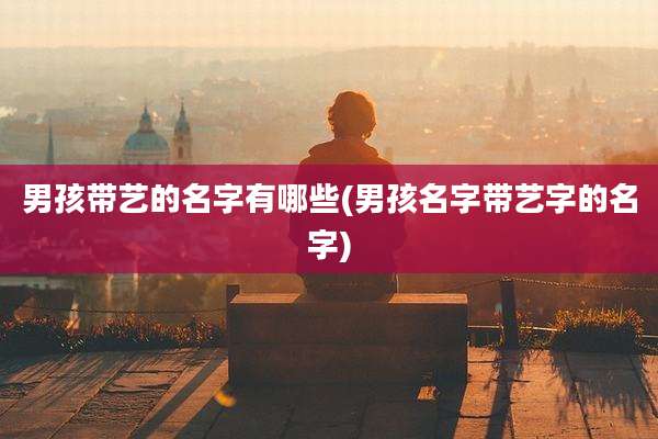 男孩带艺的名字有哪些(男孩名字带艺字的名字)