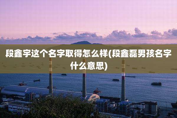 段鑫宇这个名字取得怎么样(段鑫磊男孩名字什么意思)