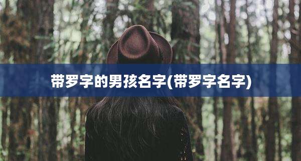 带罗字的男孩名字(带罗字名字)